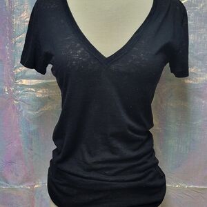 Victoria's Secret Classic Black V-Neck Women's Top